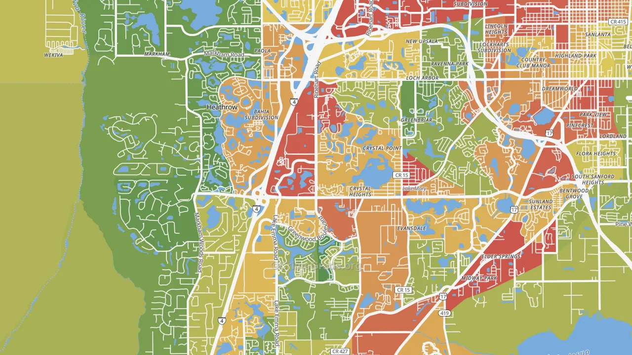 32746, FL Map of Theft Rates