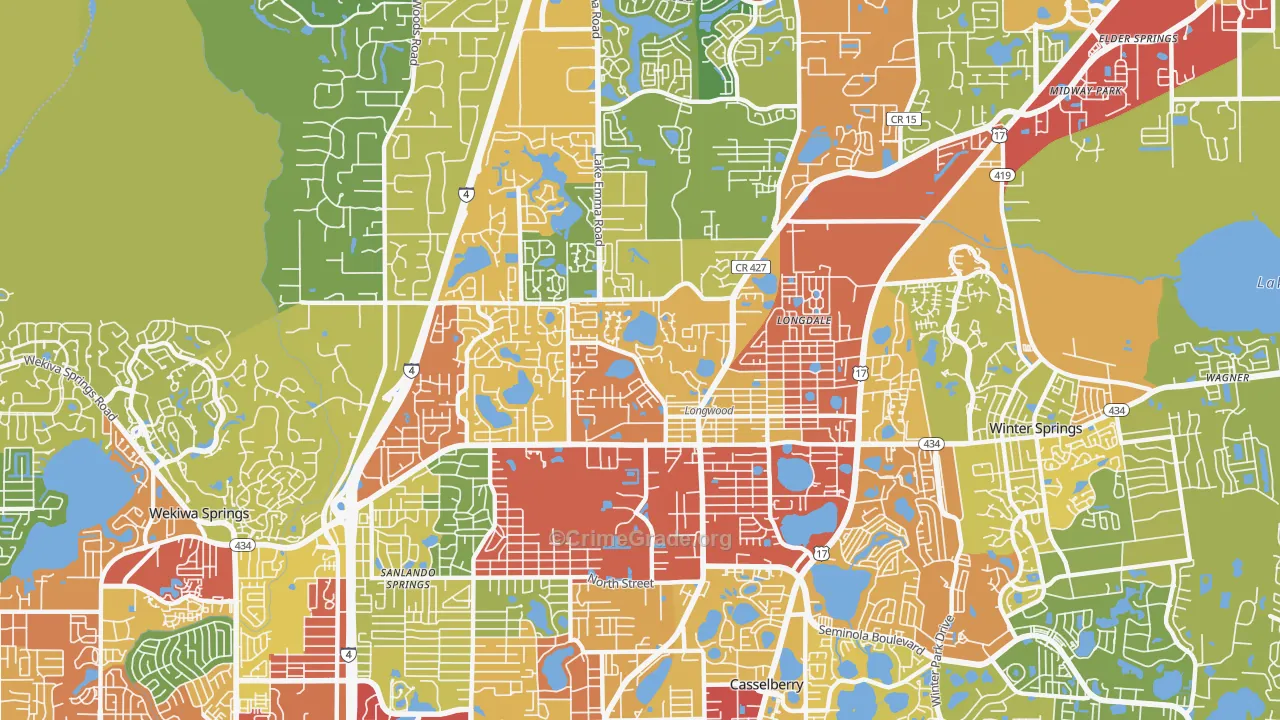 32750, FL Map of Theft Rates