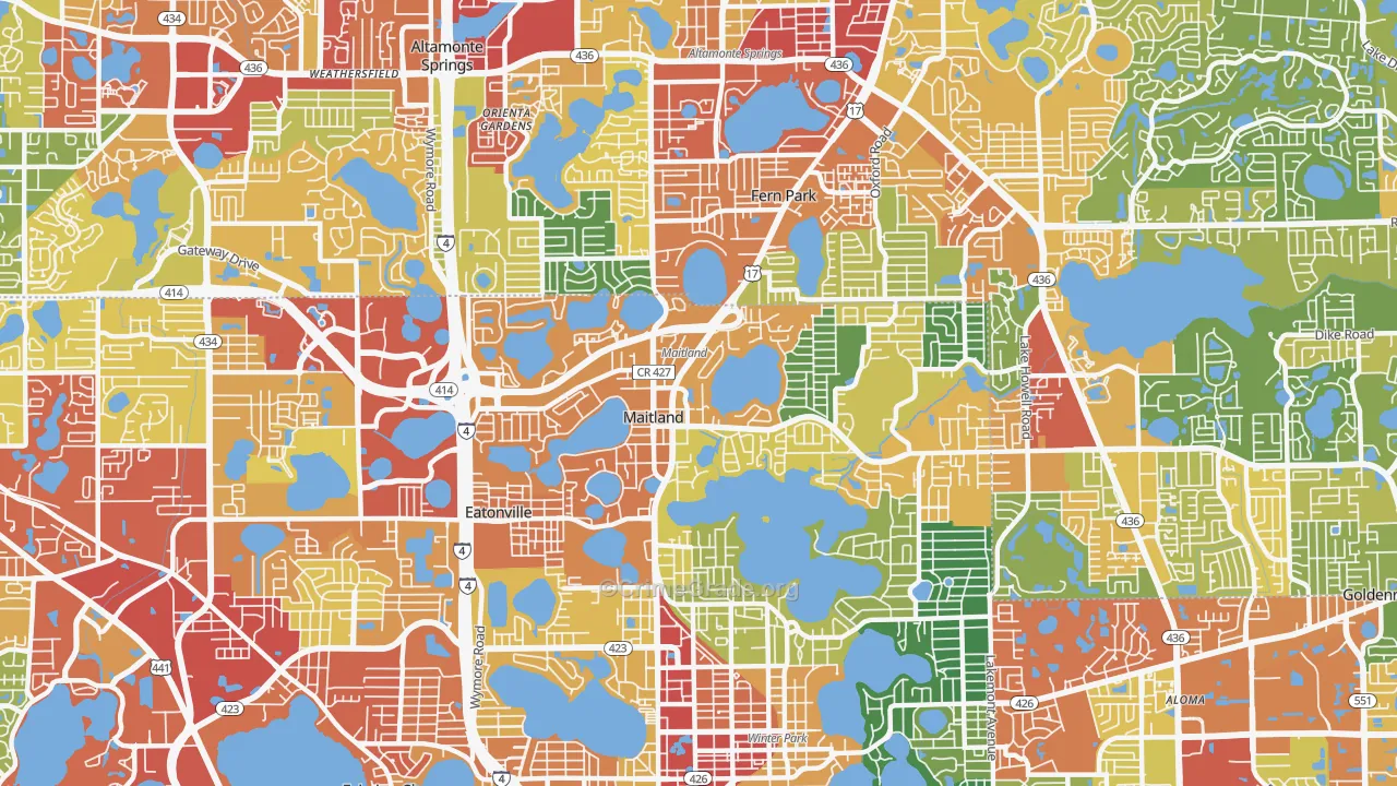 32751, FL Map of Theft Rates