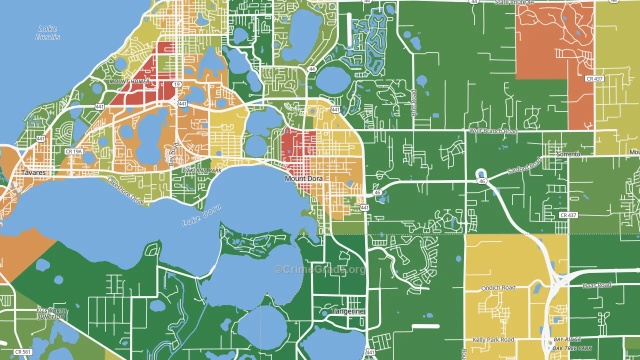 32757, FL Map of Theft Rates