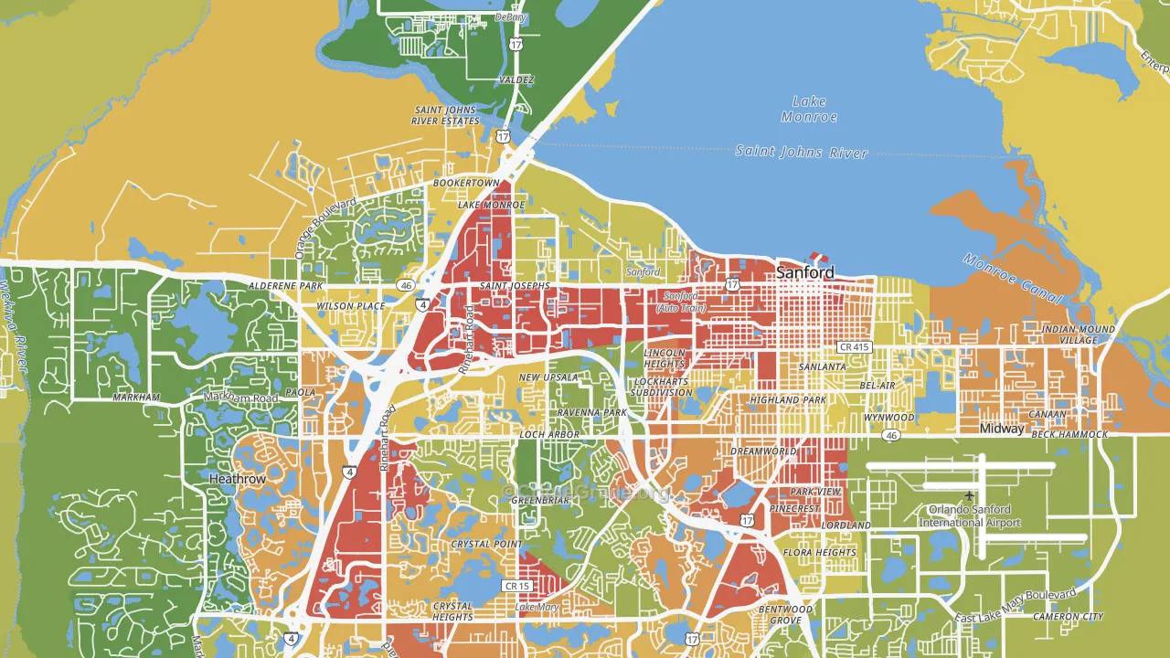 32771, FL Map of Theft Rates