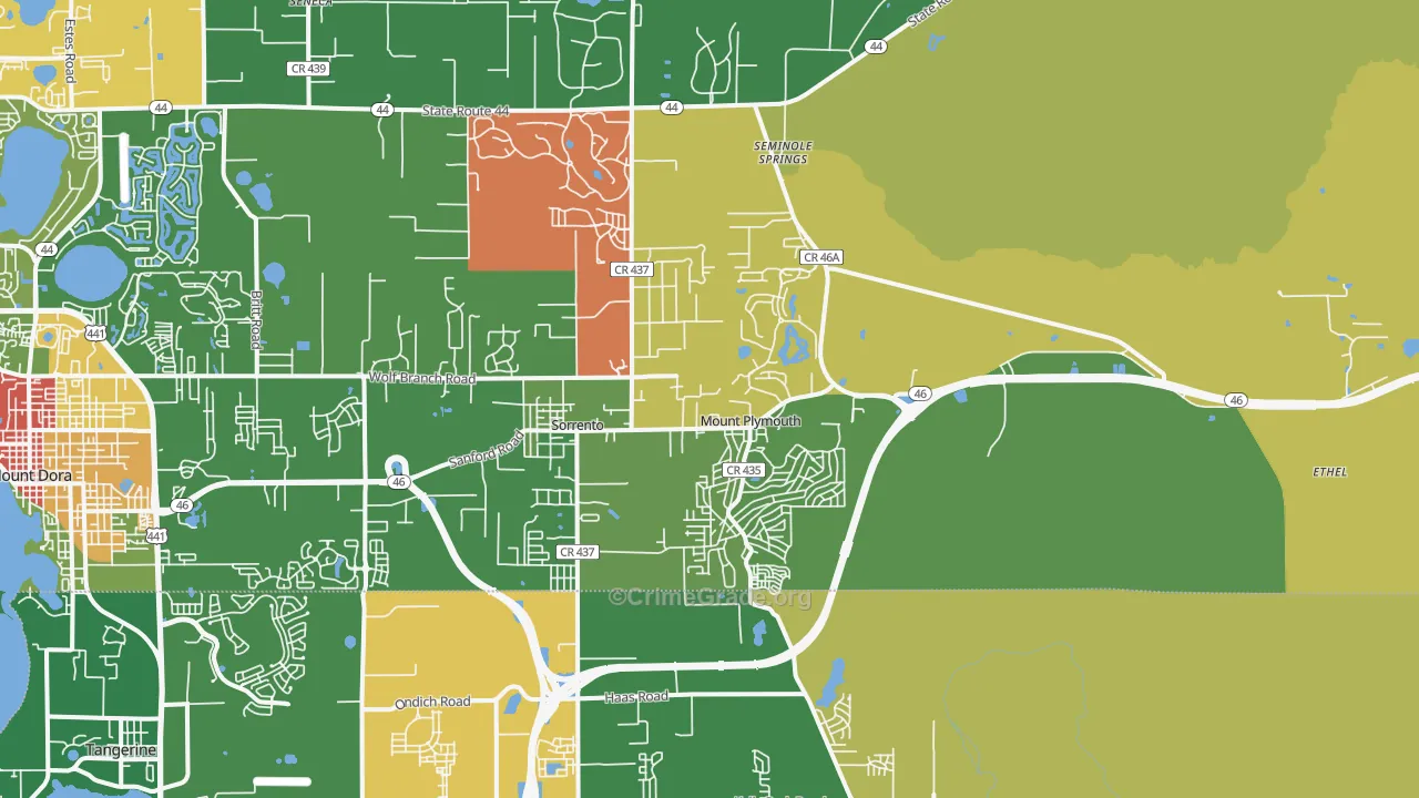 32776, FL Map of Theft Rates