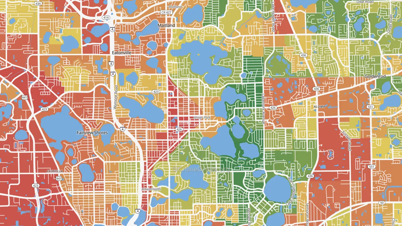 32789, FL Map of Theft Rates