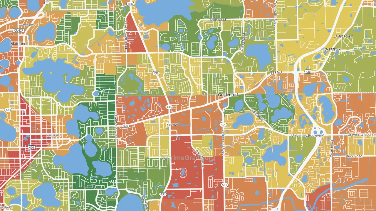 32792, FL Map of Theft Rates