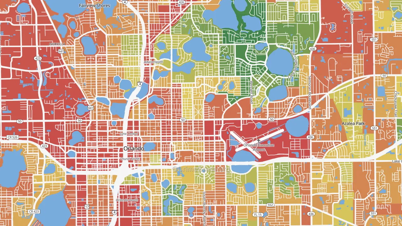 32803, FL Map of Theft Rates