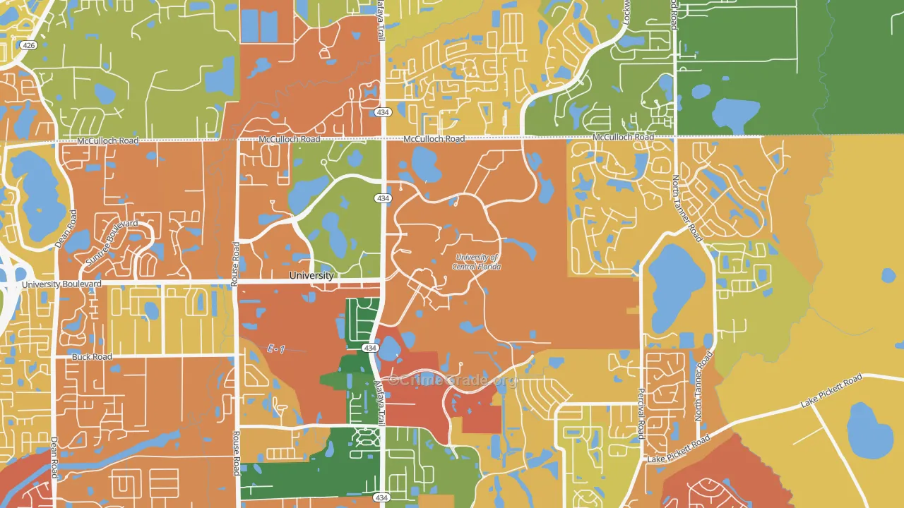 32816, FL Map of Theft Rates