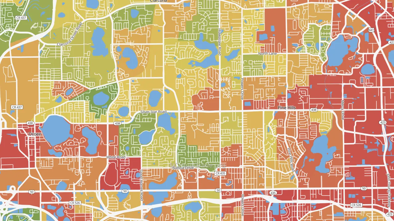 32818, FL Map of Theft Rates