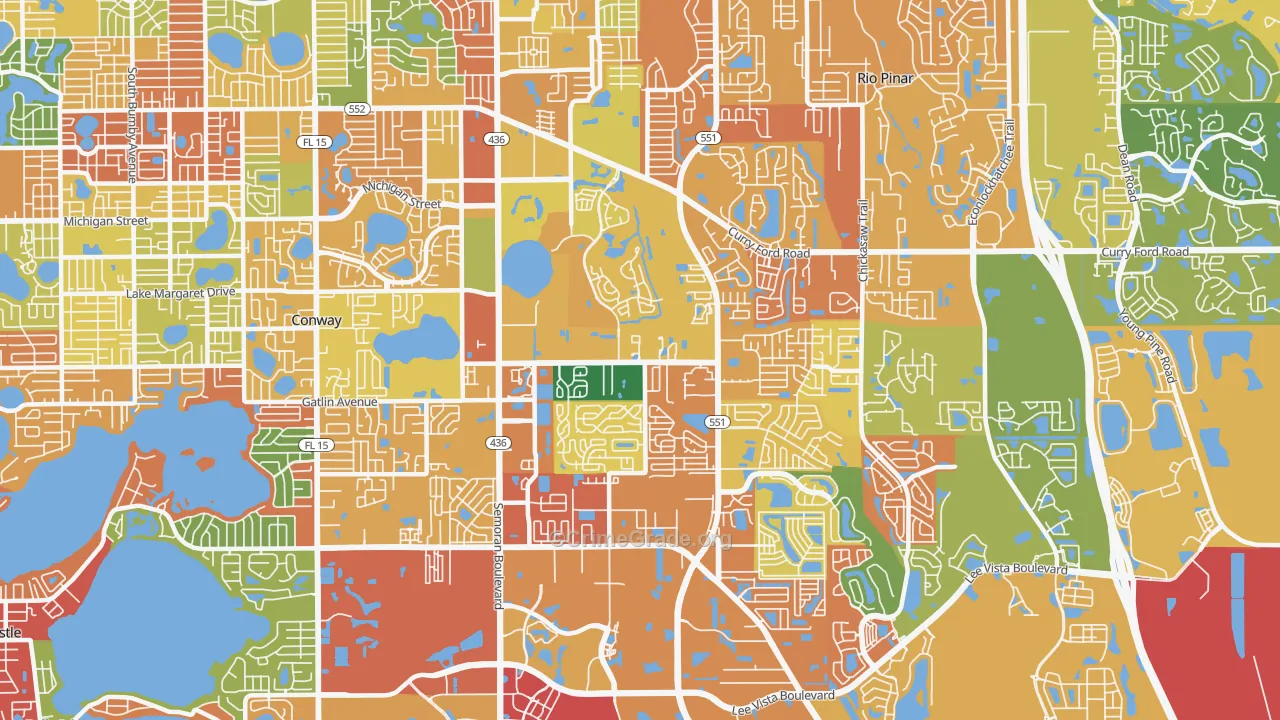 32822, FL Map of Theft Rates