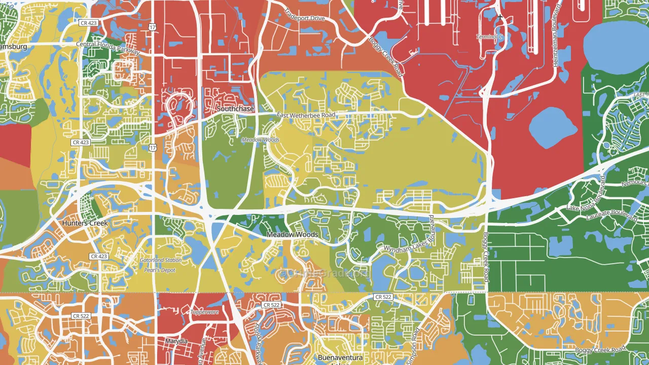 32824, FL Map of Theft Rates