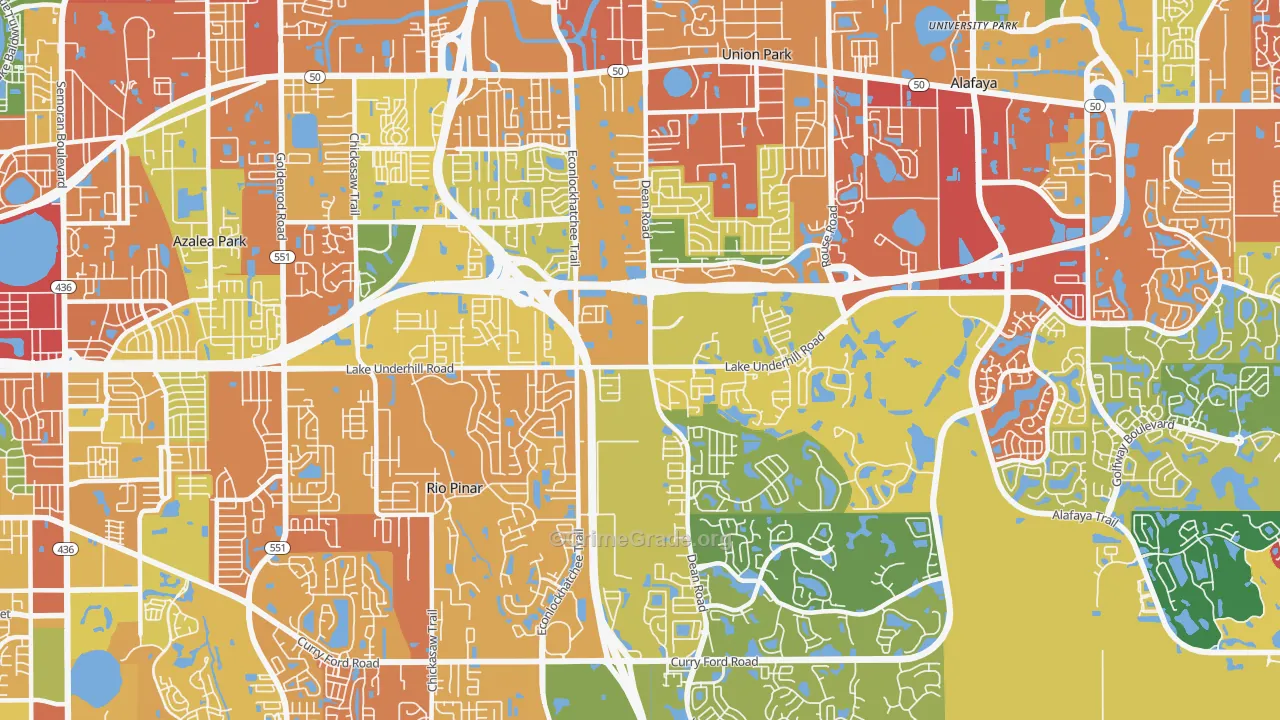 32825, FL Map of Theft Rates