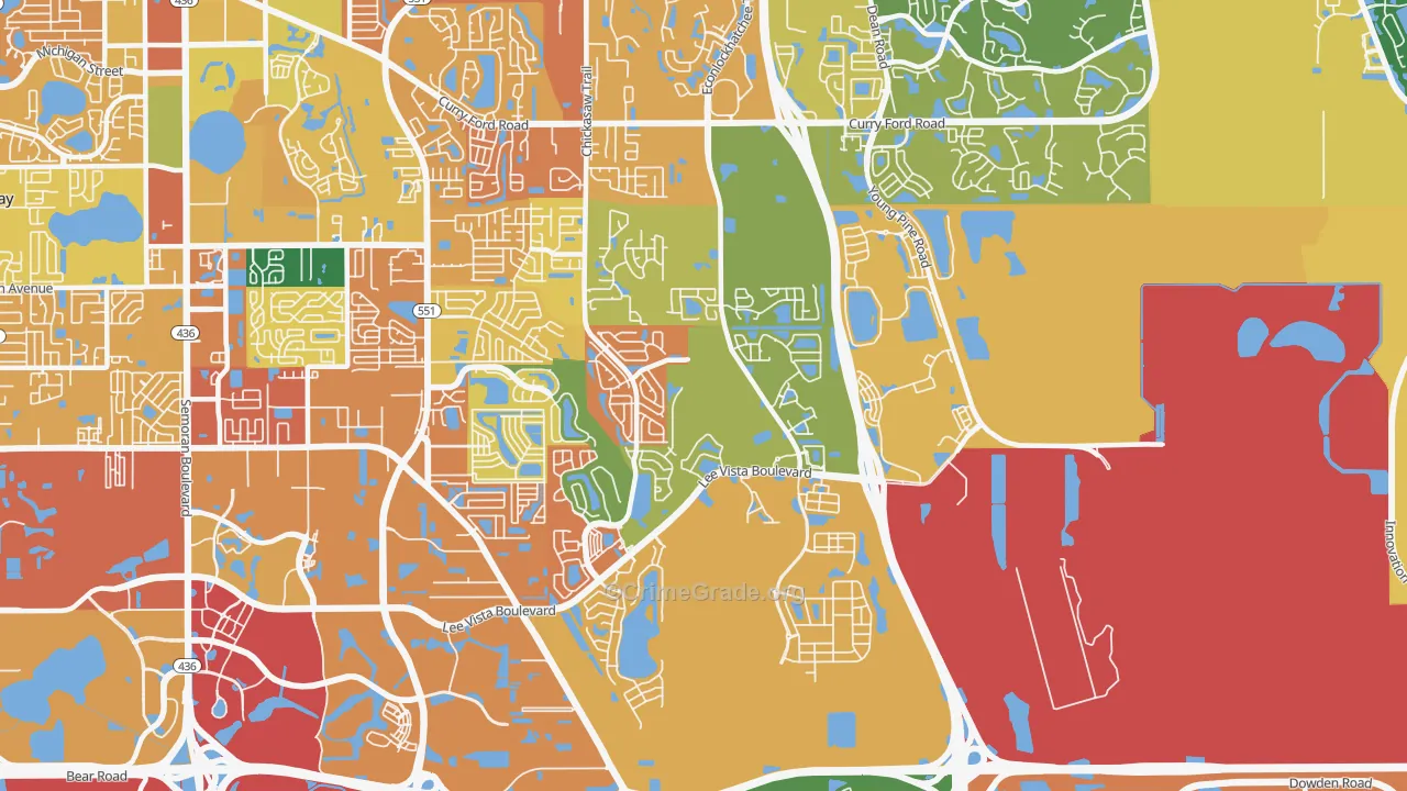 32829, FL Map of Theft Rates
