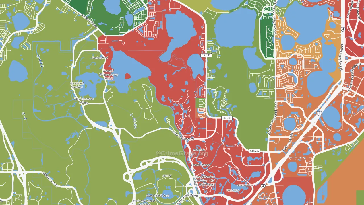32830, FL Map of Theft Rates