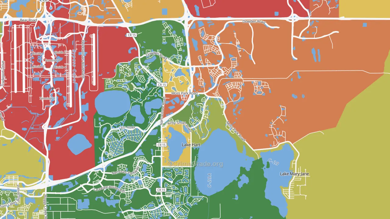 32832, FL Map of Theft Rates