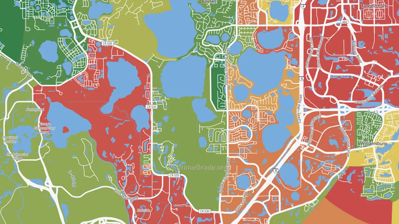 32836, FL Map of Theft Rates