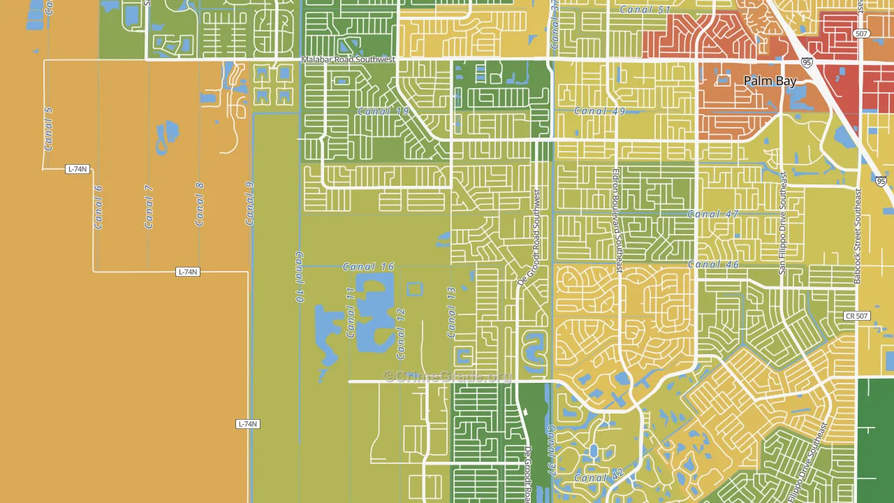 32908, FL Map of Theft Rates