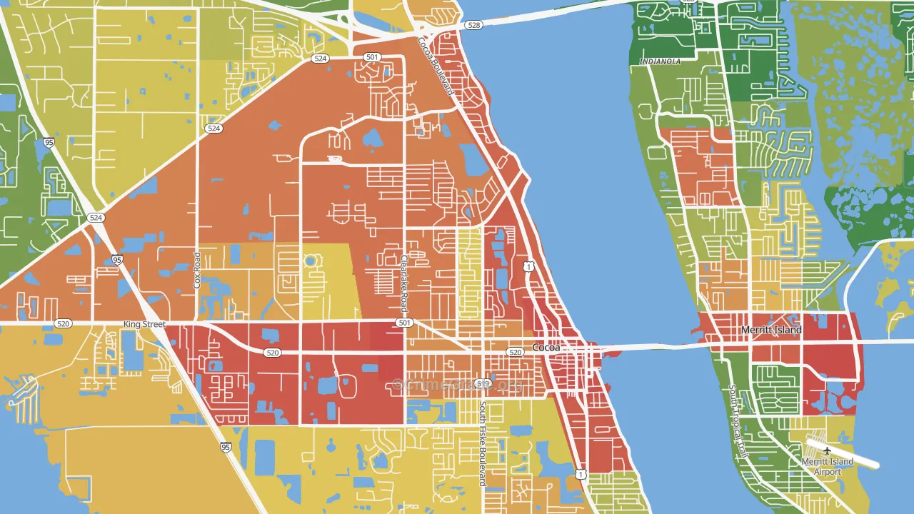 32922, FL Map of Theft Rates