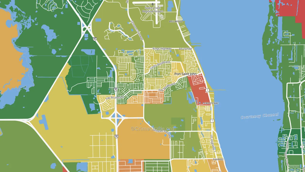 32927, FL Map of Theft Rates