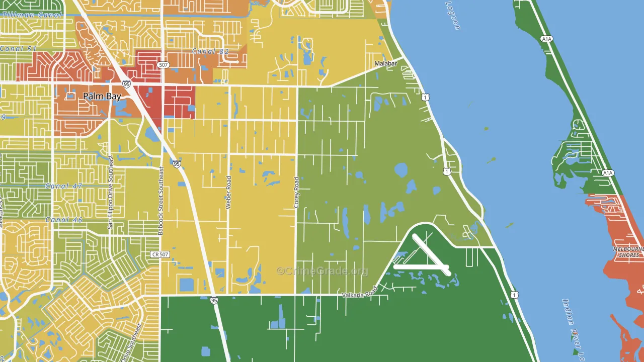 32950, FL Map of Theft Rates