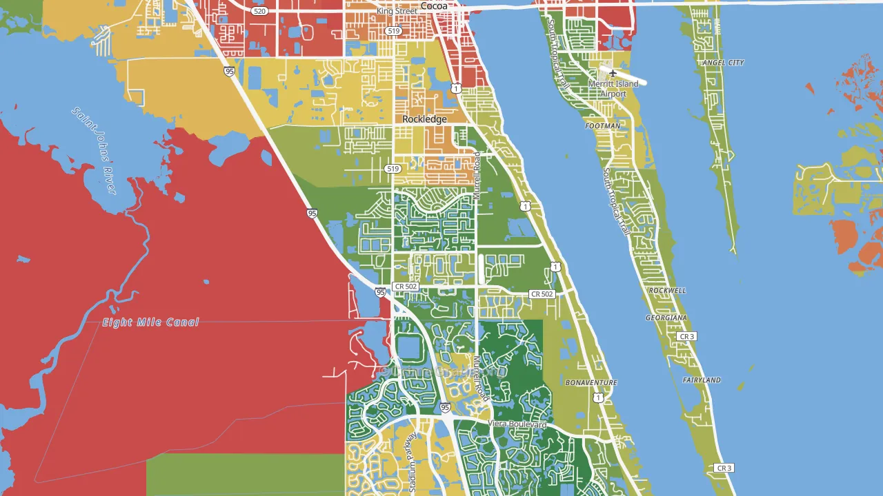 32955, FL Map of Theft Rates