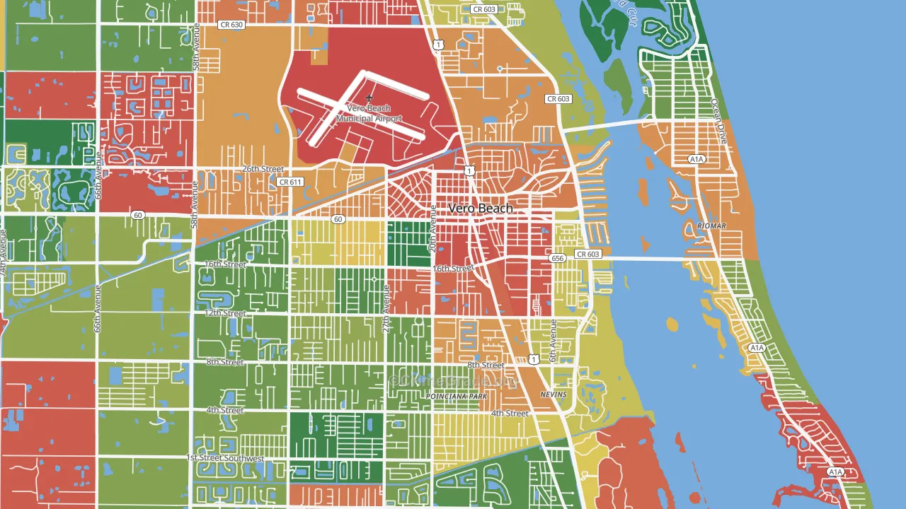 32960, FL Map of Theft Rates
