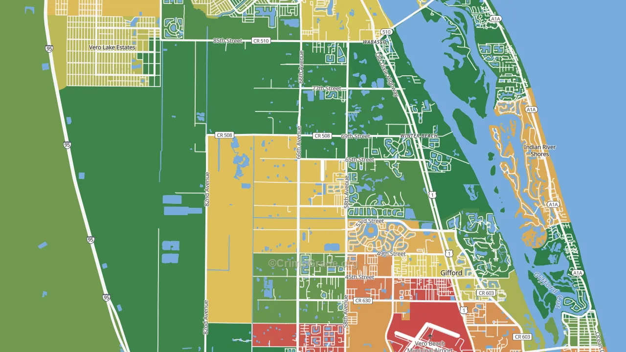 32967, FL Map of Theft Rates