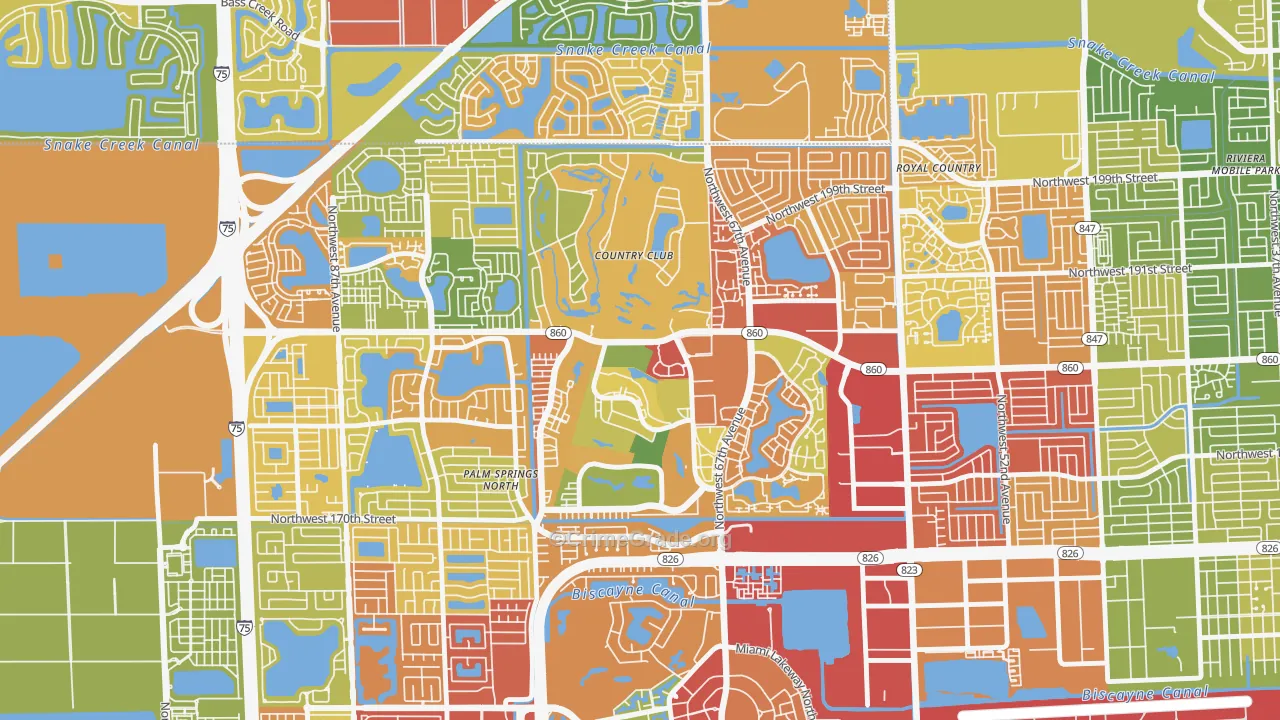 33015, FL Map of Theft Rates