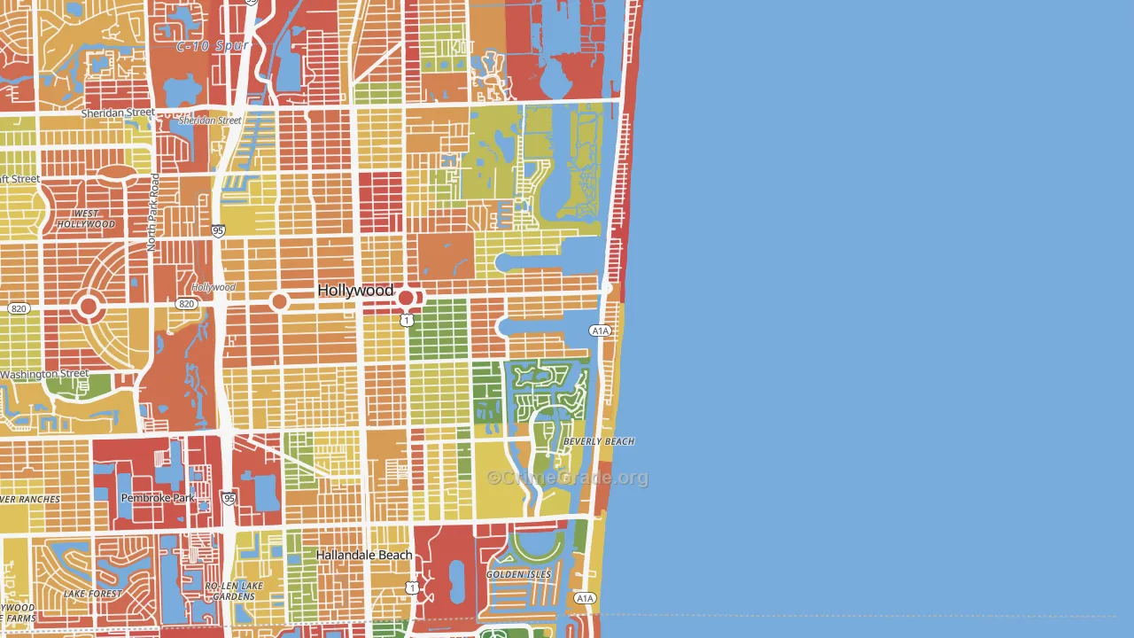 33019, FL Map of Theft Rates