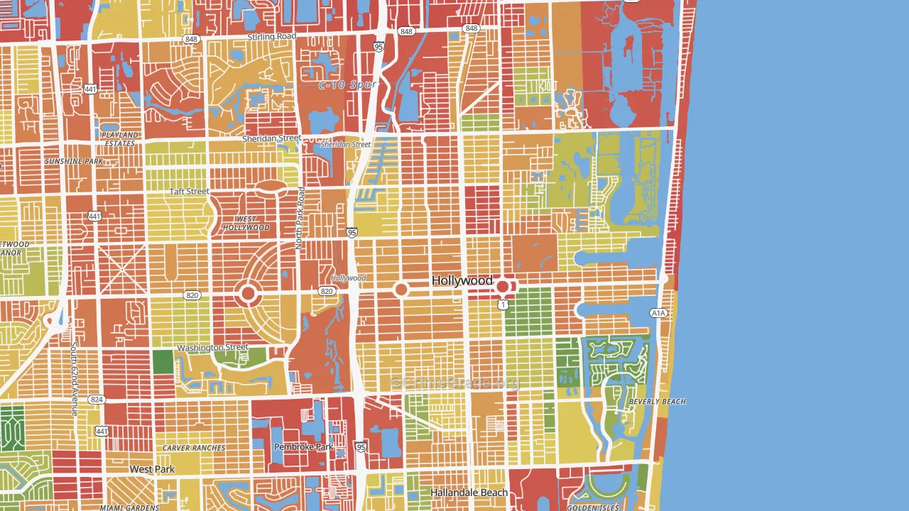33020, FL Map of Theft Rates