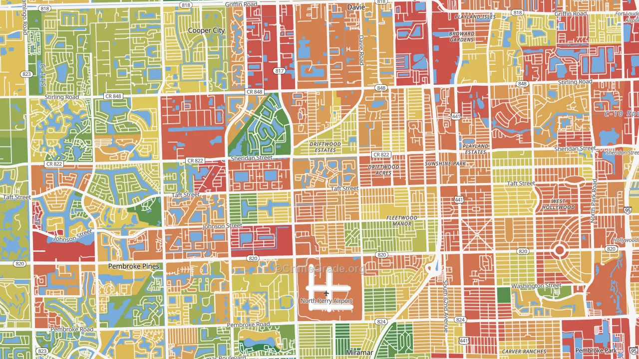 33024, FL Map of Theft Rates