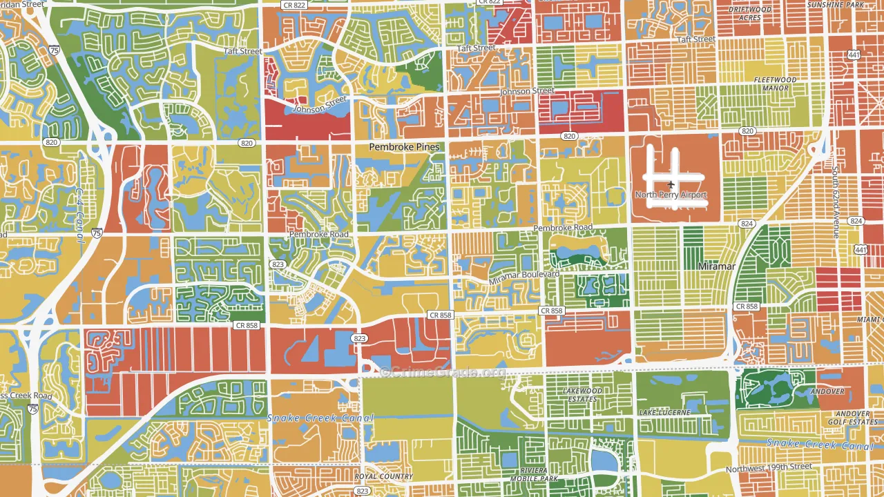 33025, FL Map of Theft Rates