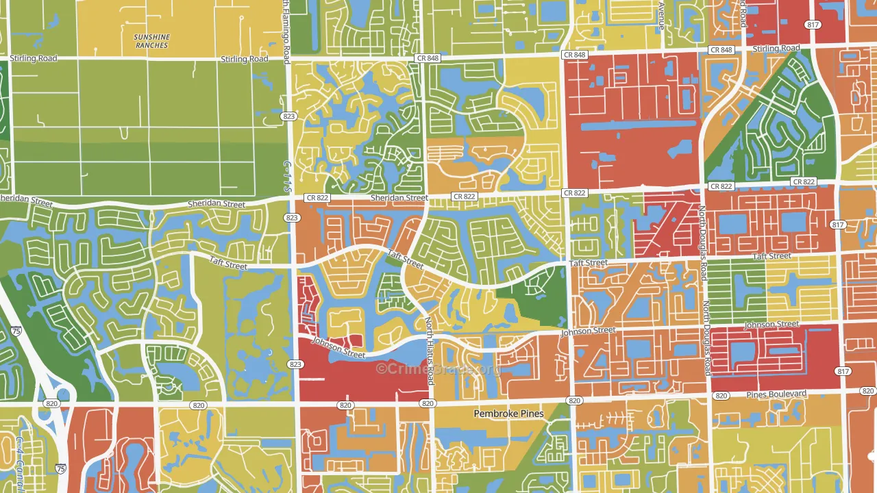33026, FL Map of Theft Rates