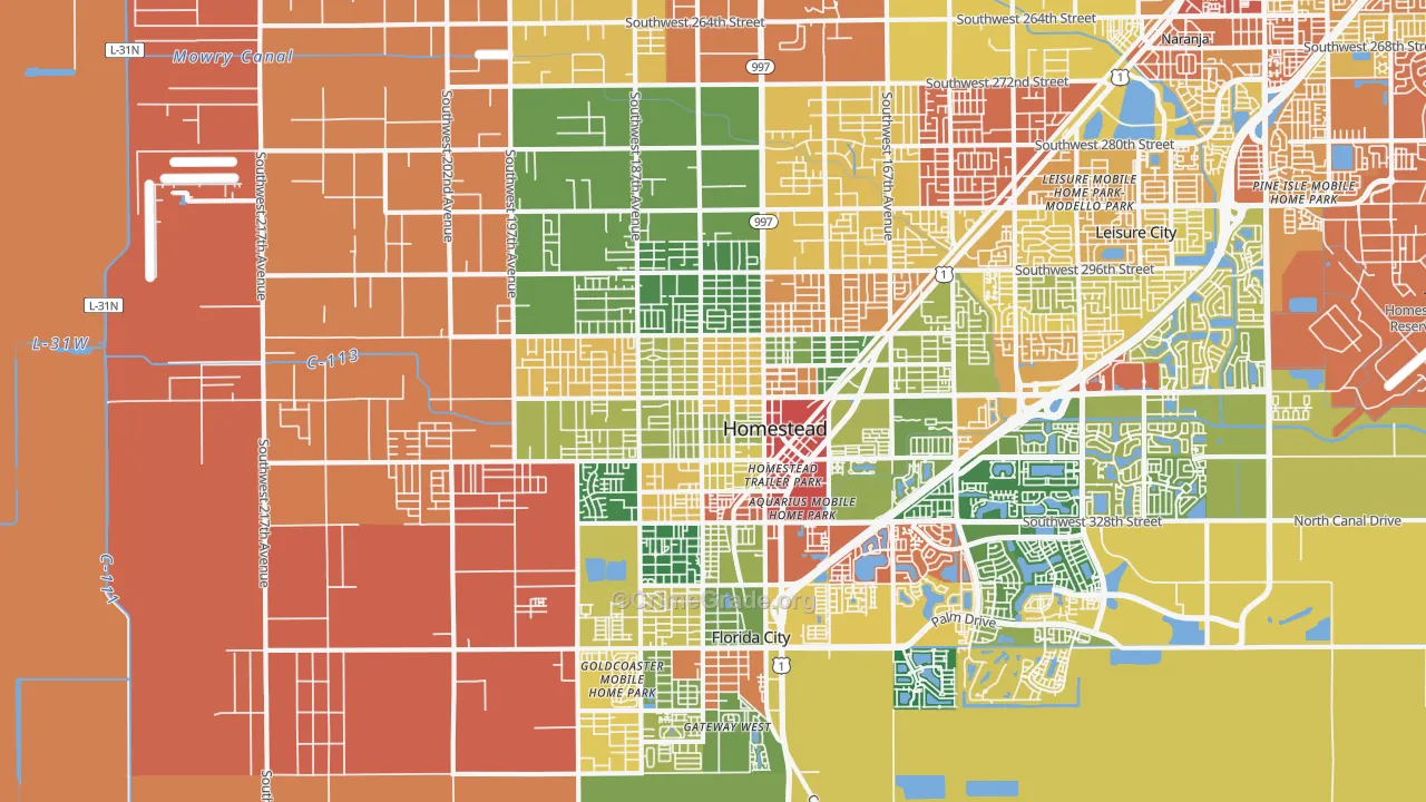 33030, FL Map of Theft Rates