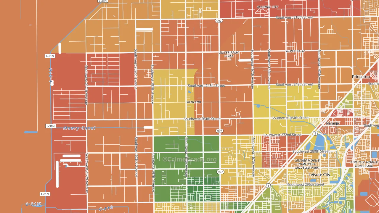 33031, FL Map of Theft Rates
