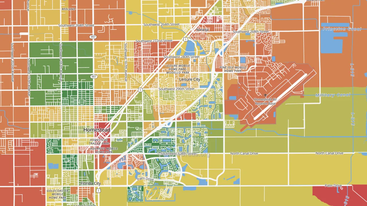 33033, FL Map of Theft Rates