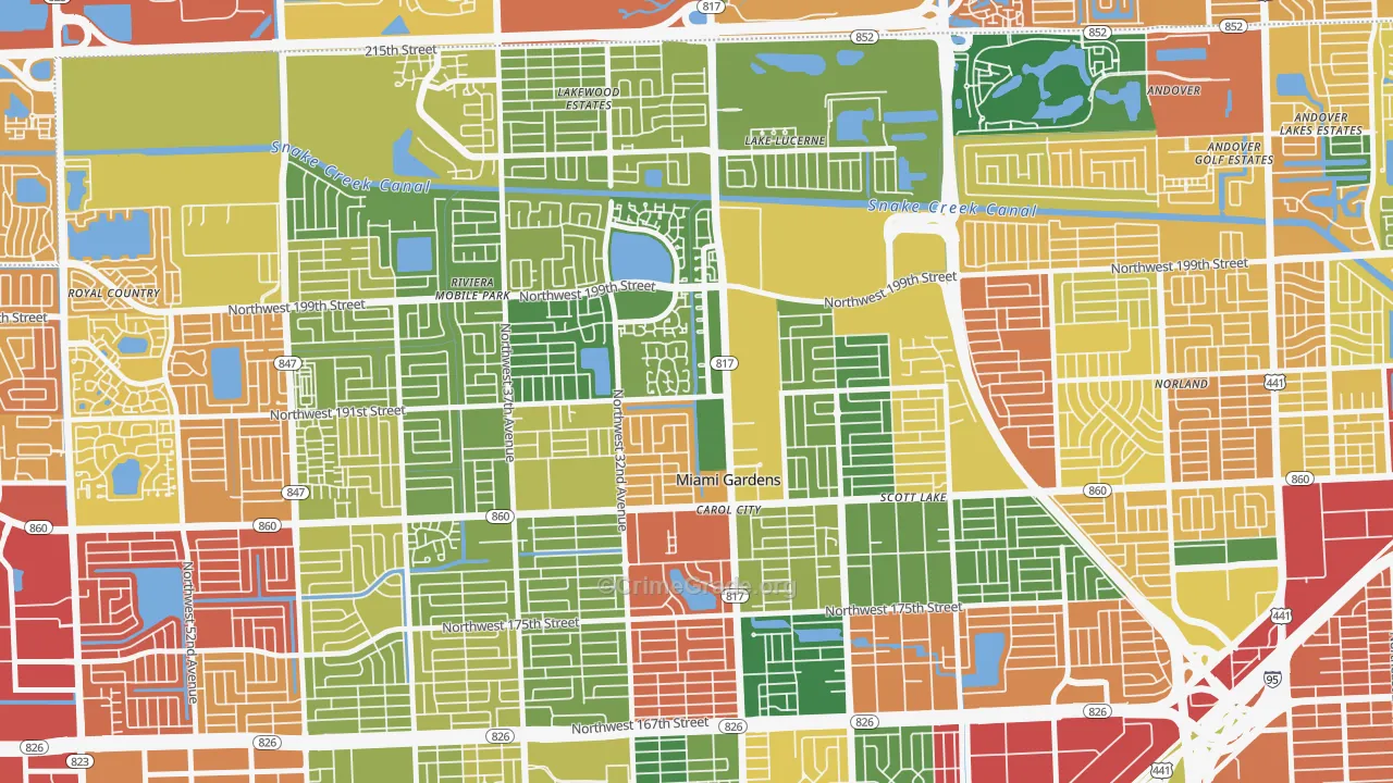 33056, FL Map of Theft Rates