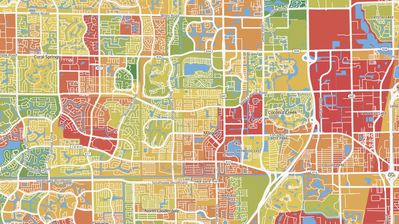 33063, FL Map of Theft Rates