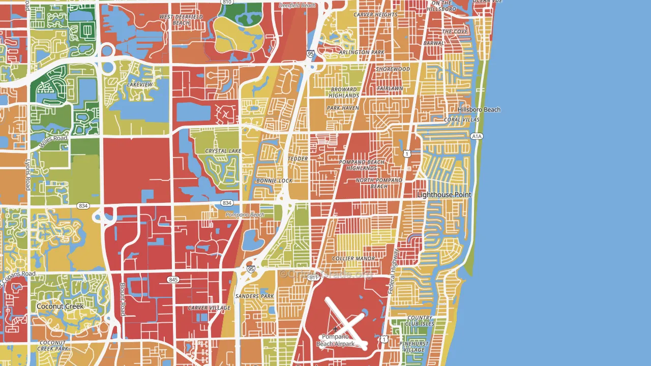 33064, FL Map of Theft Rates