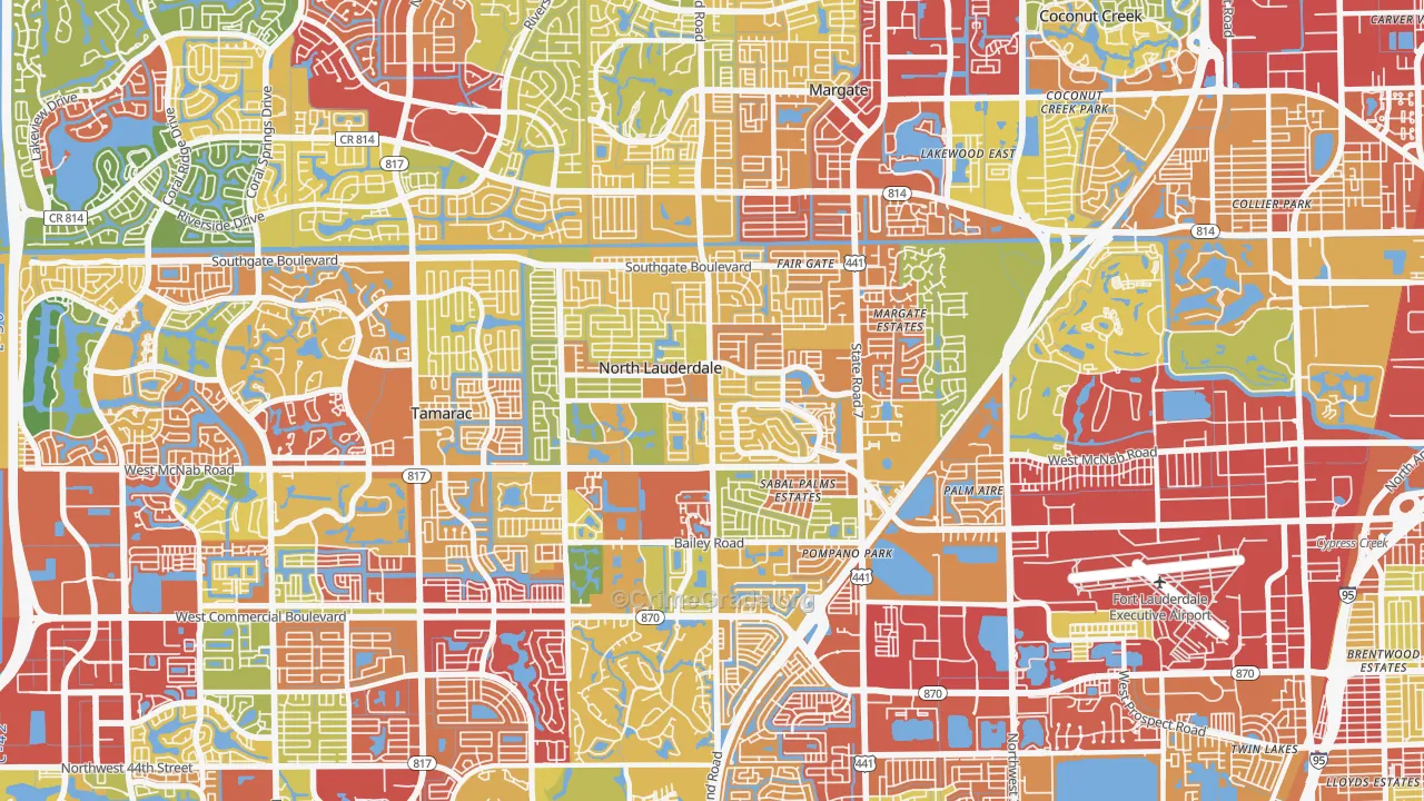 33068, FL Map of Theft Rates