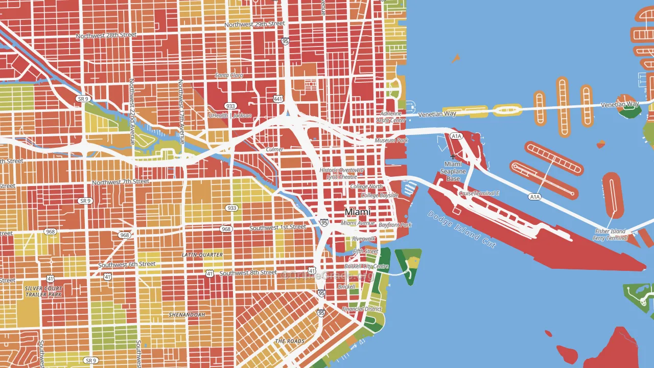 33101, FL Map of Theft Rates