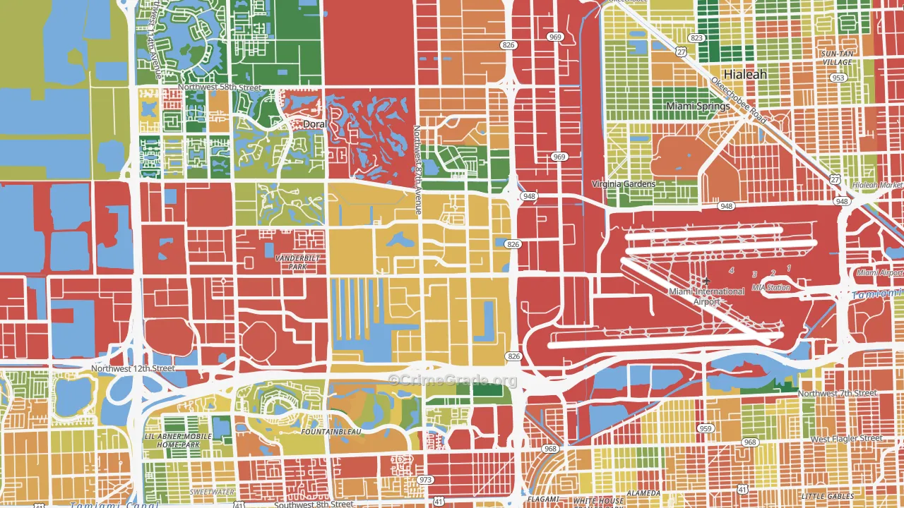 33122, FL Map of Theft Rates