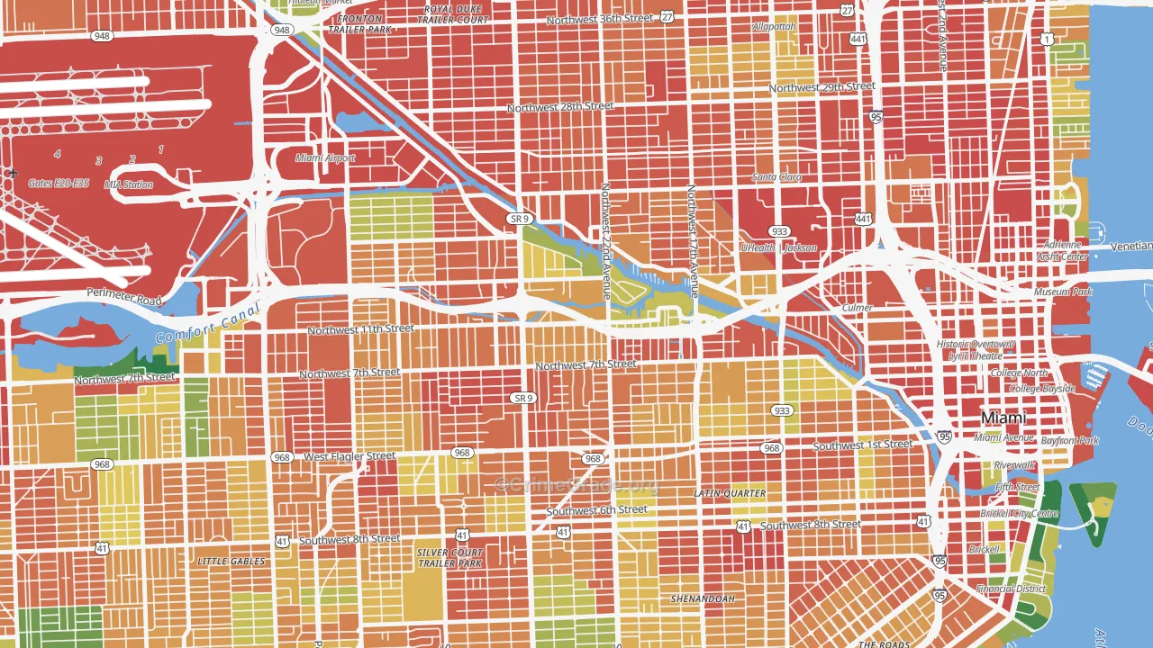 33125, FL Map of Theft Rates