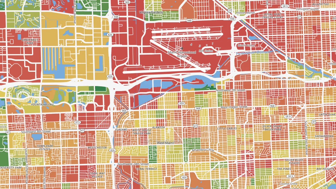 33126, FL Map of Theft Rates