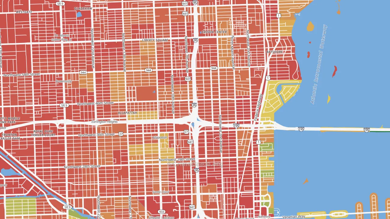 33127, FL Map of Theft Rates