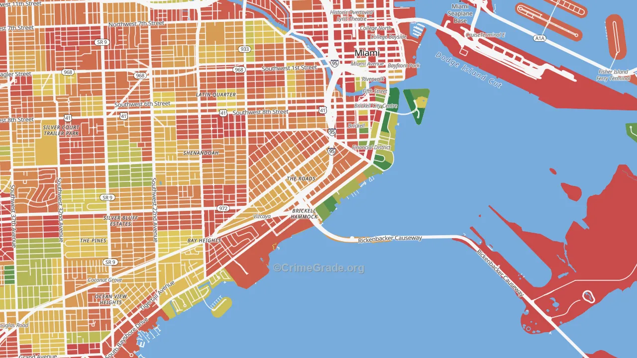 33129, FL Map of Theft Rates