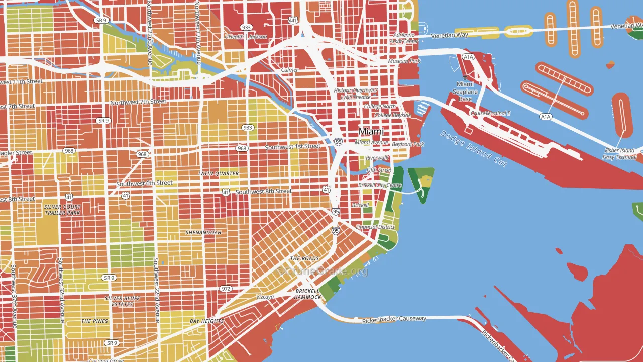 33130, FL Map of Theft Rates