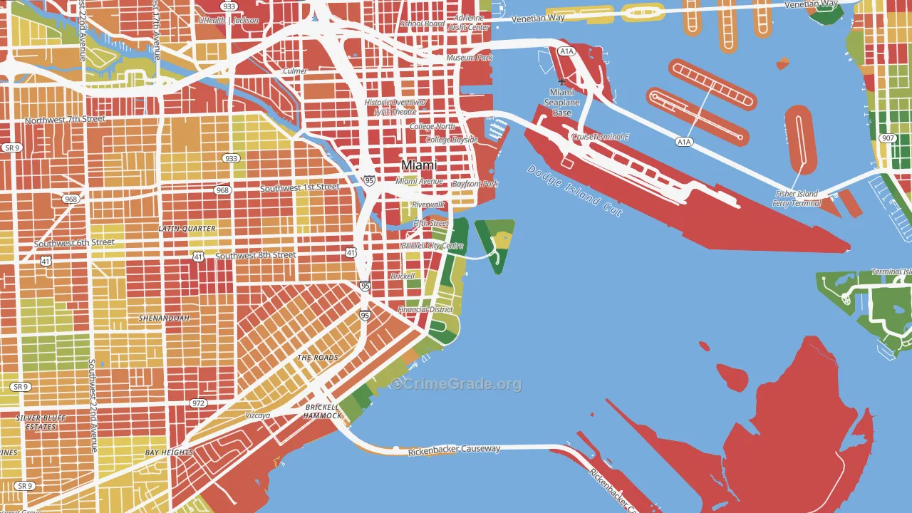 33131, FL Map of Theft Rates