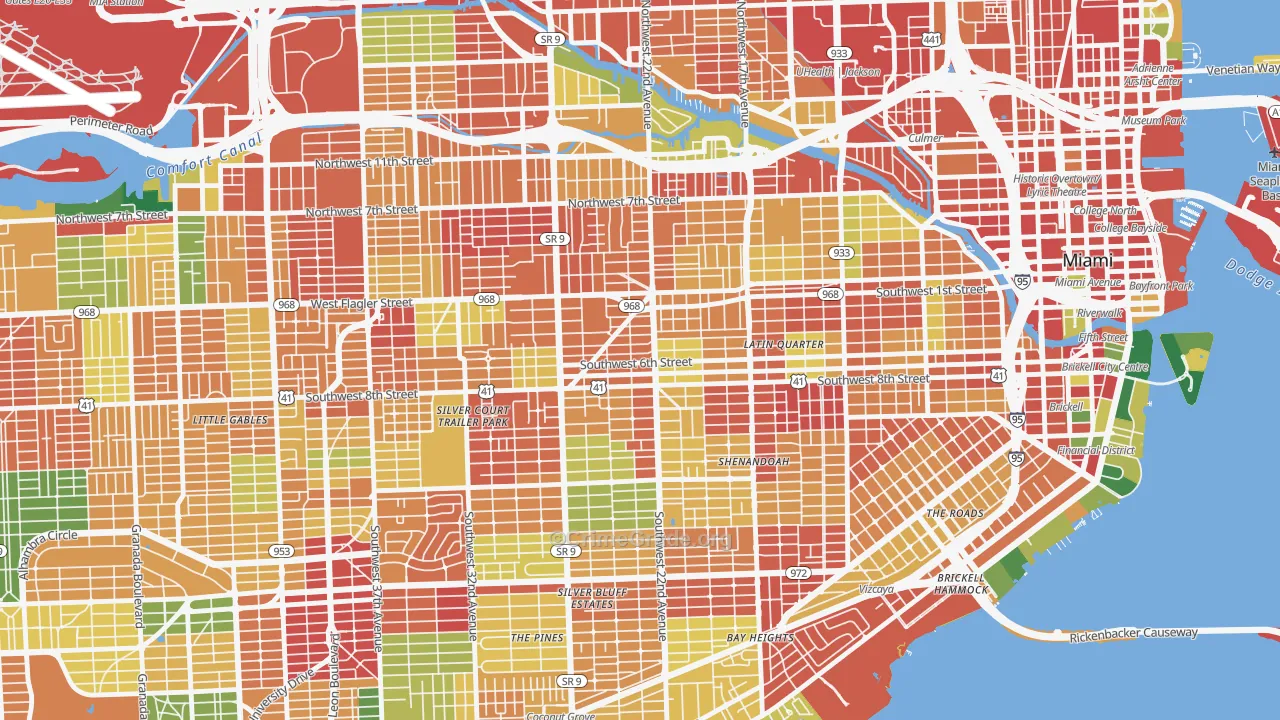 33135, FL Map of Theft Rates