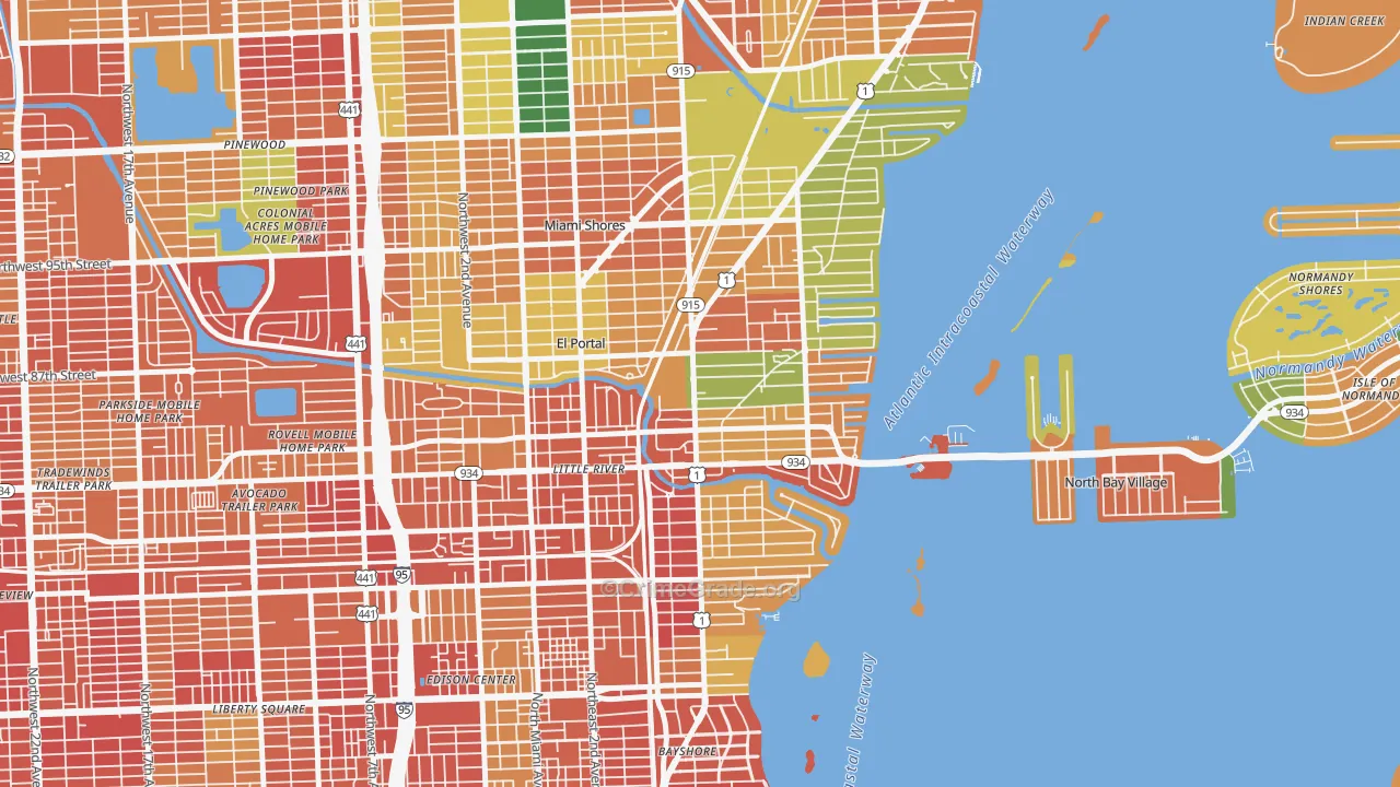 33138, FL Map of Theft Rates