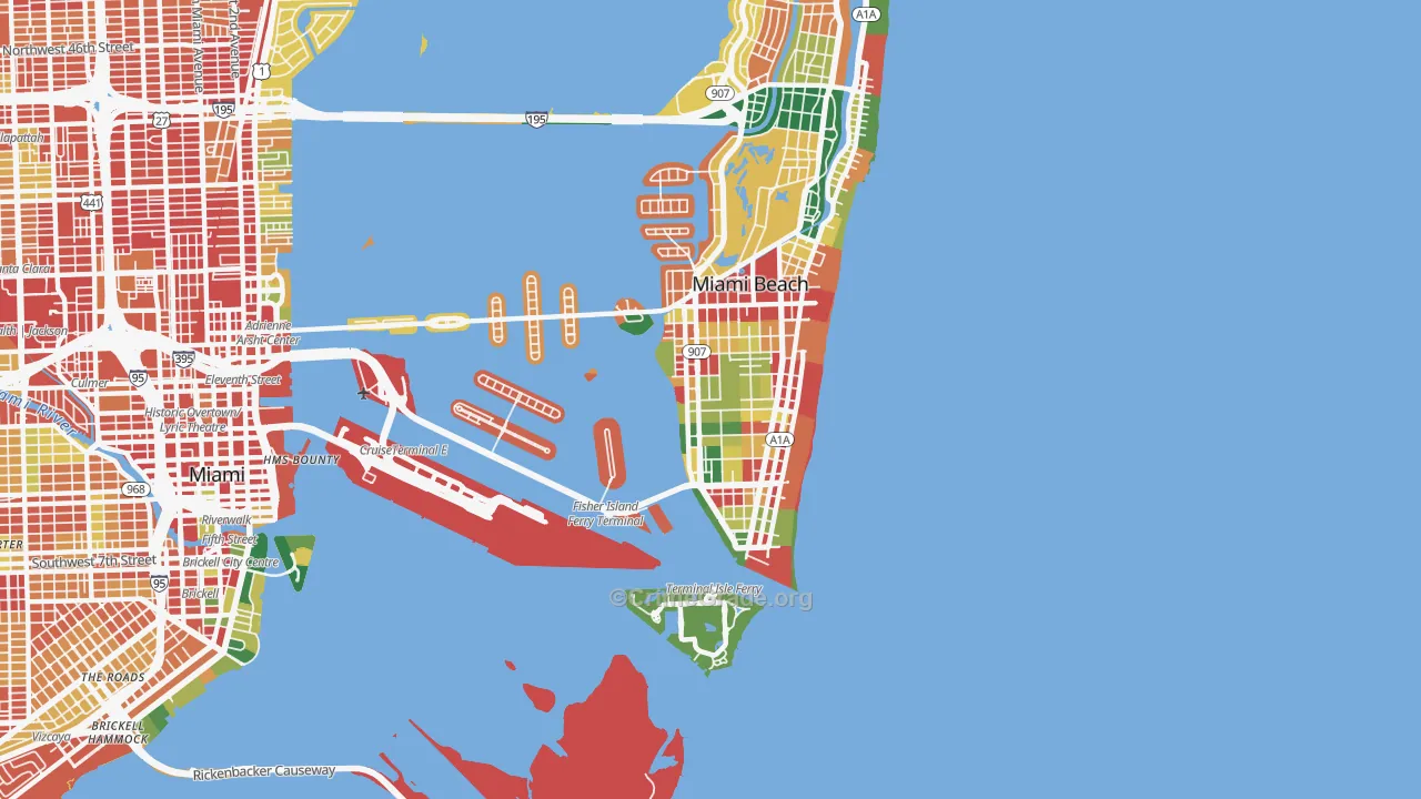 33139, FL Map of Theft Rates