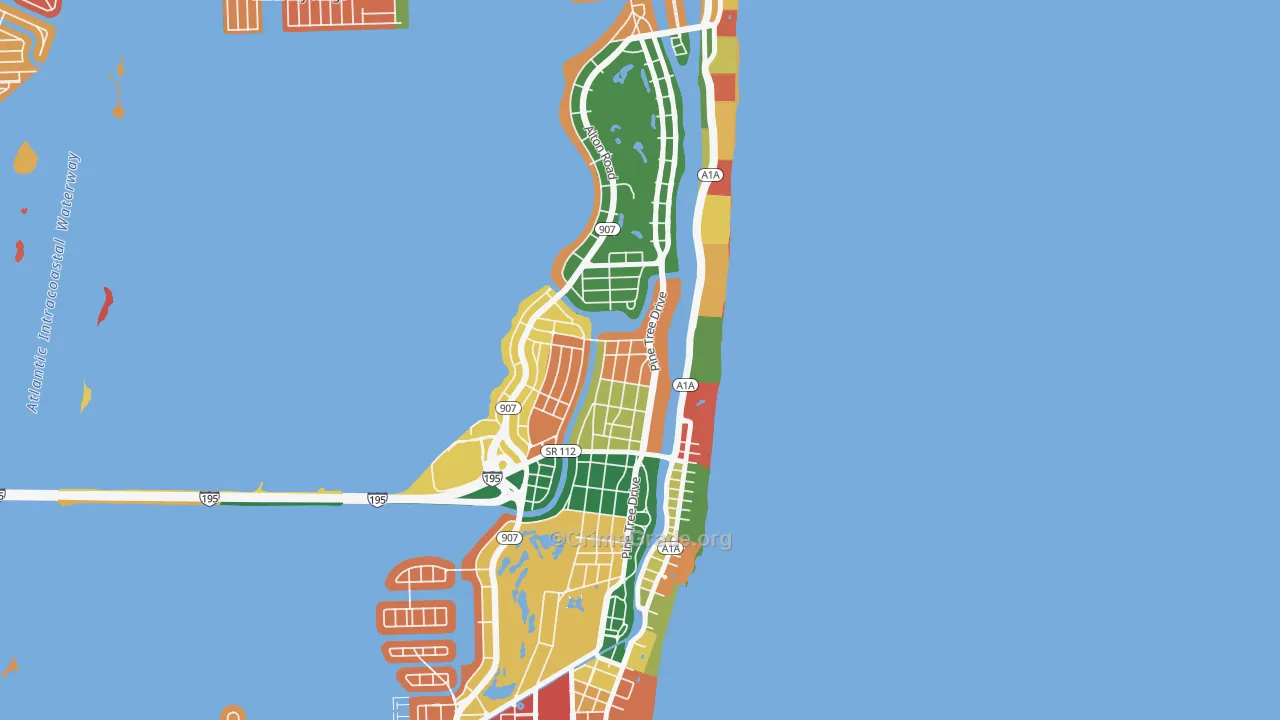 33140, FL Map of Theft Rates